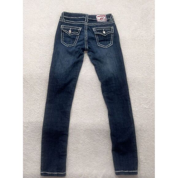 Miss‎  chic women's jeans size 5 style Straight  Denim  Bling Blue - Picture 5 of 9